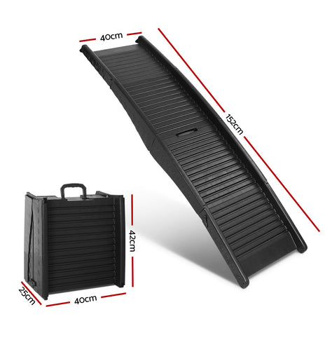 i.Pet Portable Folding Pet Ramp for Cars - Black