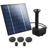 Solar Pond Pump Outdoor Water Fountains Submersible Garden Pool Kit 2.6 FT