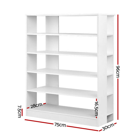 Artiss 6-Tier Shoe Rack Cabinet - White