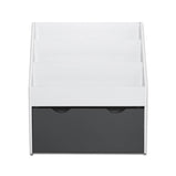 Keezi Kids Bookshelf Childrens Bookcase Organiser Storage Shelf Wooden White