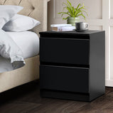 Artiss Bedside Tables Drawers Side Table Bedroom Furniture Nightstand Black Lamp