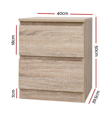 Artiss Bedside Tables Drawers Side Table Bedroom Furniture Nightstand Wood Lamp