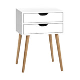 Artiss Bedside Tables Drawers Side Table Nightstand Wood Storage Cabinet White