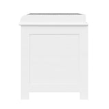 Artiss Fabric Shoe Bench with Drawers - White & Grey