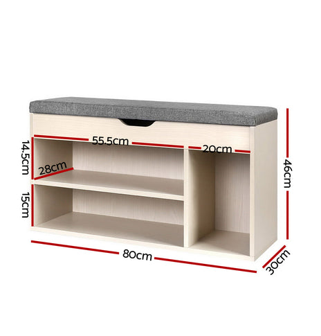 Artiss Wooden Shoe Organiser - Natural