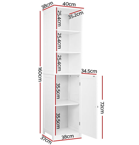 Artiss Bathroom Tallboy Furniture Toilet Storage Cabinet Laundry Cupboard Tall