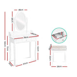 Dressing Table Stool Mirror Jewellery Cabinet Tables Drawer White Box Organizer