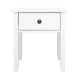 Bedside Tables Drawer Side Table Nightstand White Storage Cabinet White Lamp