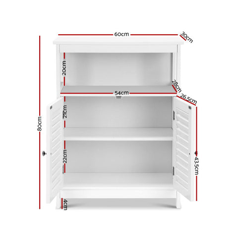 Artiss Buffet Sideboard Cabinet Kitchen Bathroom Storage Cupboard Hallway White Shelf