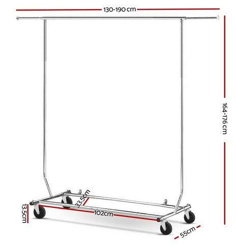 Artiss Clothes Coat Rack Stand Portable Garment Hanging Rail Airer Adjustable