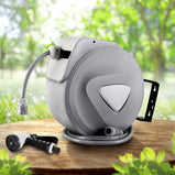 10M Retractable Water Hose Reel Garden Storage AutoRewind Spray Gun