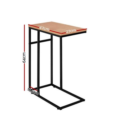 Artiss Coffee Side Table Laptop Desk Bedside Sofa End Tables Wooden Metal Frame