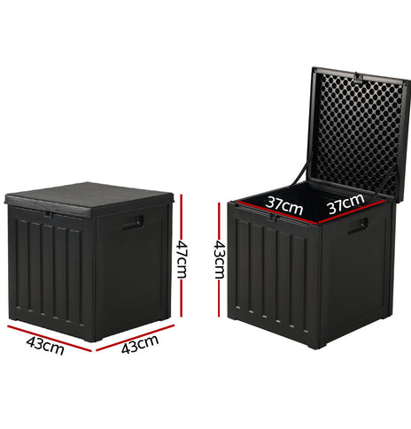Gardeon 80L Outdoor Storage Box Waterproof Container Indoor Garden Toy Tool Shed