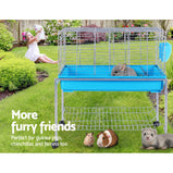 i.Pet Rabbit Cage Hutch Cages Indoor Hamster Enclosure Carrier Bunny Blue