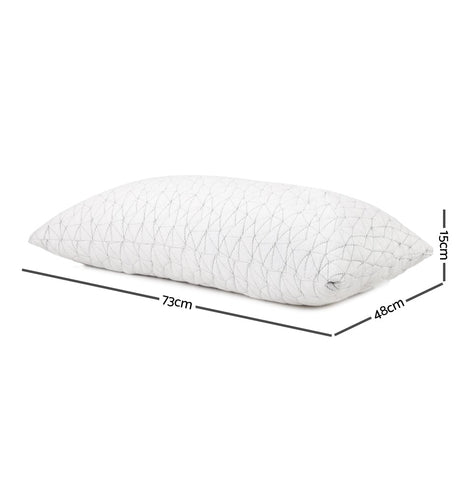 Giselle Bedding Set of 2 Rayon Single Memory Foam Pillow