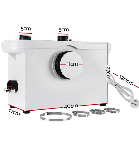 Macerator Sewerage Pump Waste Water Marine Toilet Disposal Unit Laundry Basement