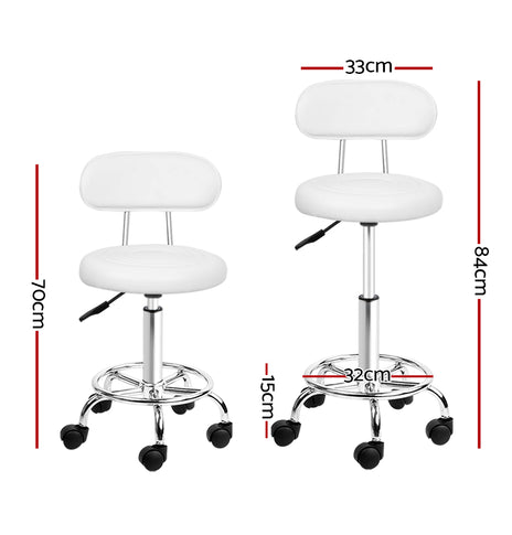 Artiss Salon Stool Swivel Barber Chair Backrest Hairdressing Hydraulic Height
