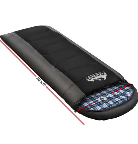 Weisshorn Sleeping Bag Bags Single Camping Hiking -20??C to 10??C Tent Winter Thermal Grey