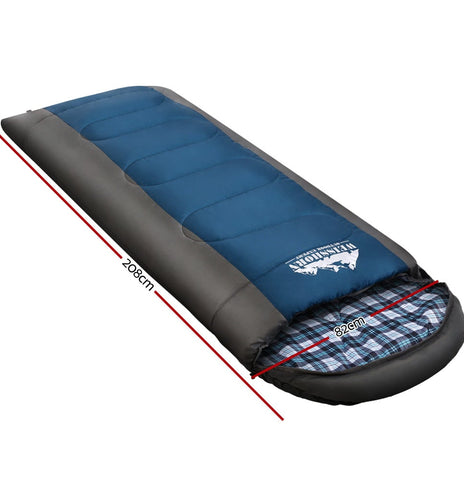 Weisshorn Sleeping Bag Bags Single Camping Hiking -20??C to 10??C Tent Winter Thermal Navy
