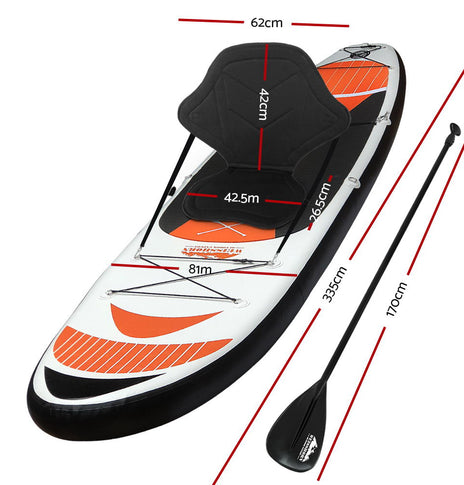 Weisshorn Stand Up Paddle Board 11FT Inflatable SUP Surfborads 15CM Thick