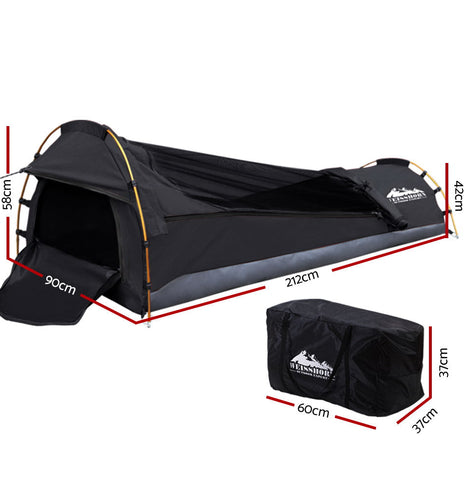 Weisshorn Camping Swags Single Biker Swag Grey Ripstop Canvas