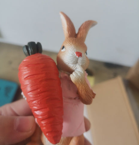 Easter Bunny Ornament Egg Craft Statue