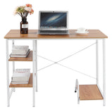 Modern Computer Desk Study Table Office Desk With 2 Shelves For Home Office