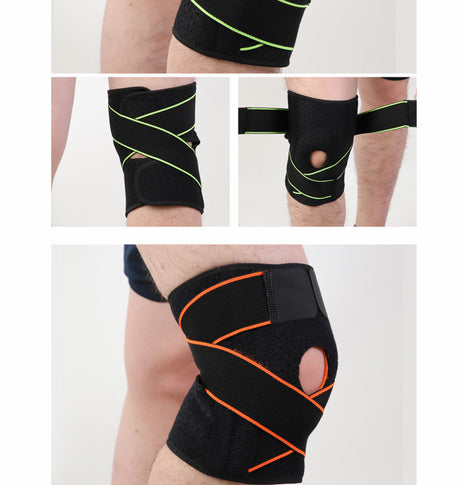 Sports Silicone Kneecap Strap Winding Running Basketball Cycling Fitness Outdoor Factory Wholesale