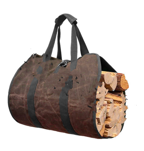 Outdoor Firewood Transport Bag Canvas Reticule